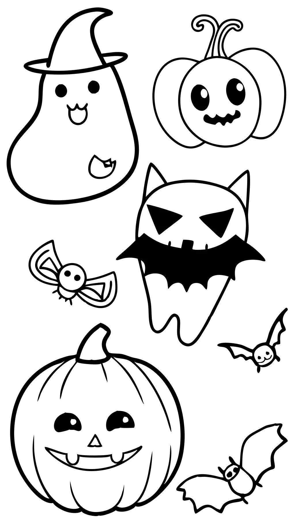 coloriages d’Halloween simples